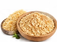Wooden bowls of dehydrated onion flakes