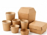 Kraft paper cups and takeaway cartons