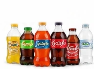 Assorted bottled soft drinks